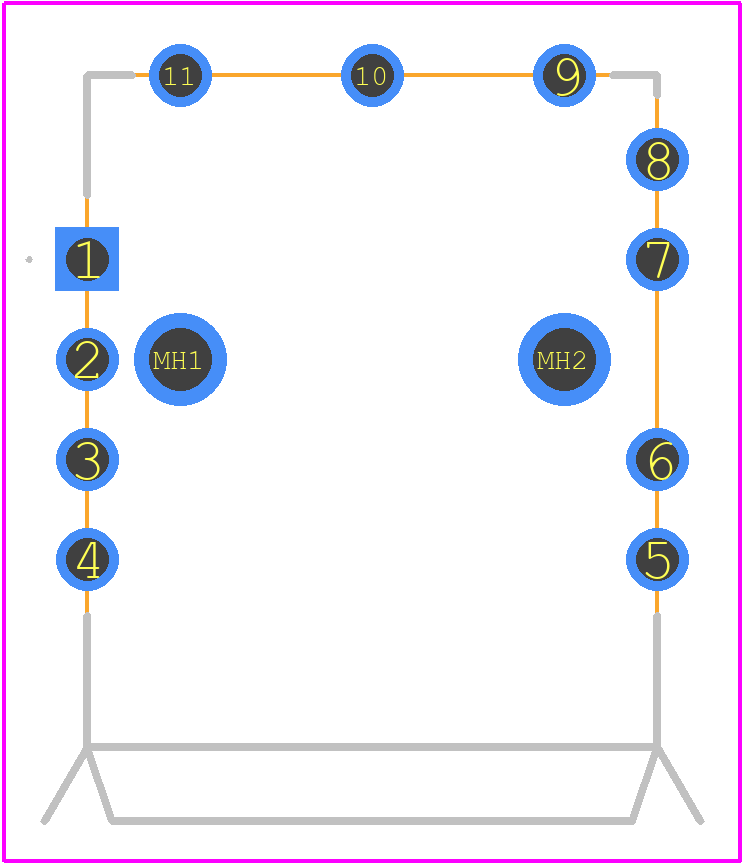 OCTI140500 - Radiall PCB footprint - Other - Other - OCTI140500-1