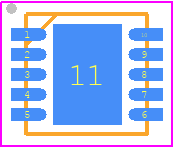 NX3L4684TK,115 - NXP PCB footprint - Small Outline No-lead - Small Outline No-lead - SOT650-2