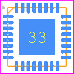 ASL3417SHNY - NXP PCB footprint - Quad Flat No-Lead - Quad Flat No-Lead - ASL3417SHNY