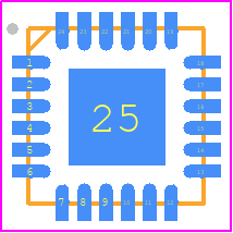 ADP5024ACPZ-R7 - Analog Devices PCB footprint - Quad Flat No-Lead - Quad Flat No-Lead - (CP-24-10)