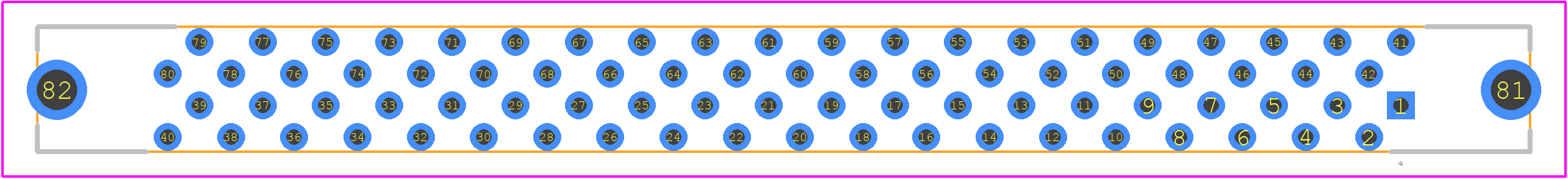 FX4C2-80S-1.27DSAL(71) - Hirose PCB footprint - Other - Other - FX4C2-80S-1.27DSAL(71)-2