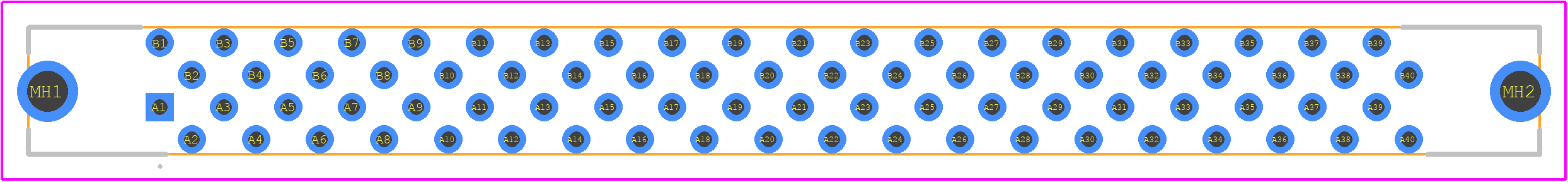 FX4C3-80P-1.27DSAL(71) - Hirose PCB footprint - Other - Other - FX4C3-80P-1.27DSAL(71)-2