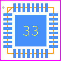 BC7701 - Holtek PCB footprint - Quad Flat No-Lead - Quad Flat No-Lead - 32-pin QFN (4mm×4mm×0.55mm)