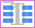 2N7002KDW - PANJIT PCB footprint - SOT23 (6-Pin) - SOT23 (6-Pin) - SOT-363