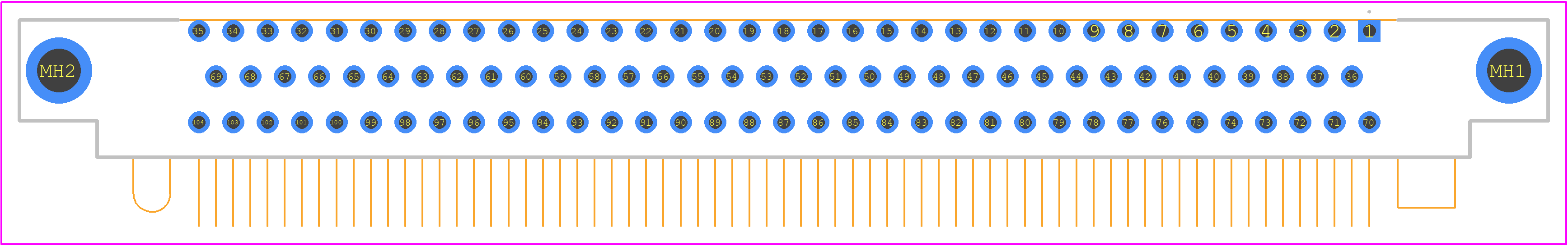 RM372-104-321-5500 - Molex PCB footprint - Other - Other - RM372-104-321-5500-2