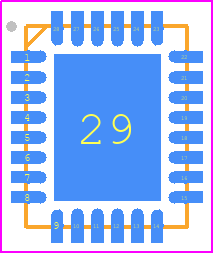 DP83TC813SRHFRQ1 - Texas Instruments PCB footprint - Quad Flat No-Lead - Quad Flat No-Lead - RHF0028B