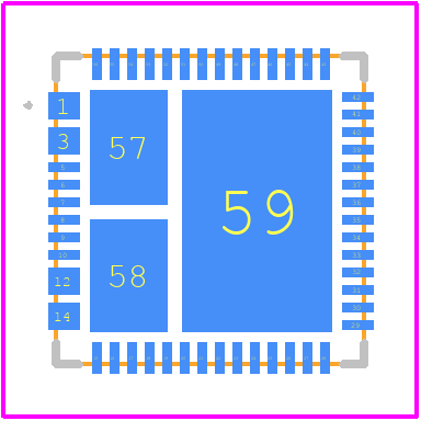 TPS65987DDHRSHR - Texas Instruments PCB footprint - Other - Other - RSH0056E_2023