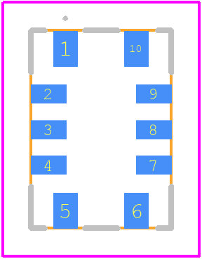 SIT5501AI-WT033IY-20.000000 - SiTime PCB footprint - Other - Other - Ceramic_QFN_7050_10pins