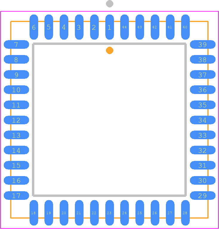 SST89E516RD2-40-C-NJE - Microchip PCB footprint - Plastic Leaded Chip Carrier - Plastic Leaded Chip Carrier - :44-lead Plastic Lead Chip Carrier (PLCC)_NJ
