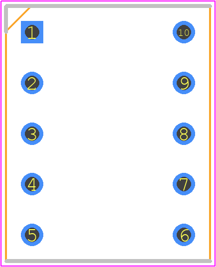 SA103000 - On Shore Technology Inc. PCB footprint - Dual-In-Line Sockets - Dual-In-Line Sockets - DIP10