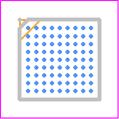 ICE40LP1K-CM81TR1K - Lattice Semiconductor PCB footprint - BGA - BGA - 81-Ball ucBGA Package