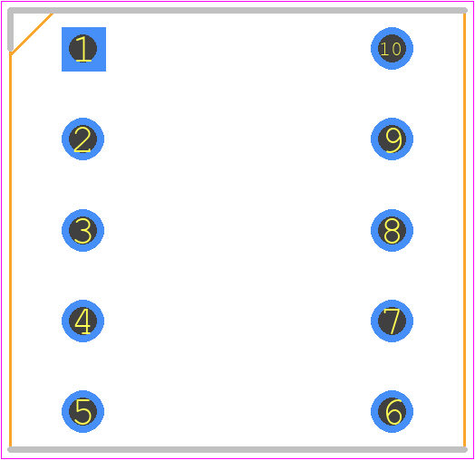 TEE13-10P-N - TREC PCB footprint - Dual-In-Line Sockets - Dual-In-Line Sockets - TEE13-10P-N