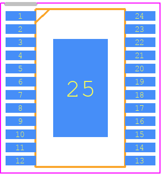 TPS2HB08BQPWPTQ1 - Texas Instruments PCB footprint - Small Outline Packages - Small Outline Packages - PWP0024L