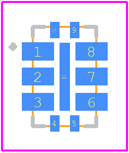 SIT3521AC-1CF33-FB1.033000 - SiTime PCB footprint - Other - Other - QFN_5032_10pins_with_CP