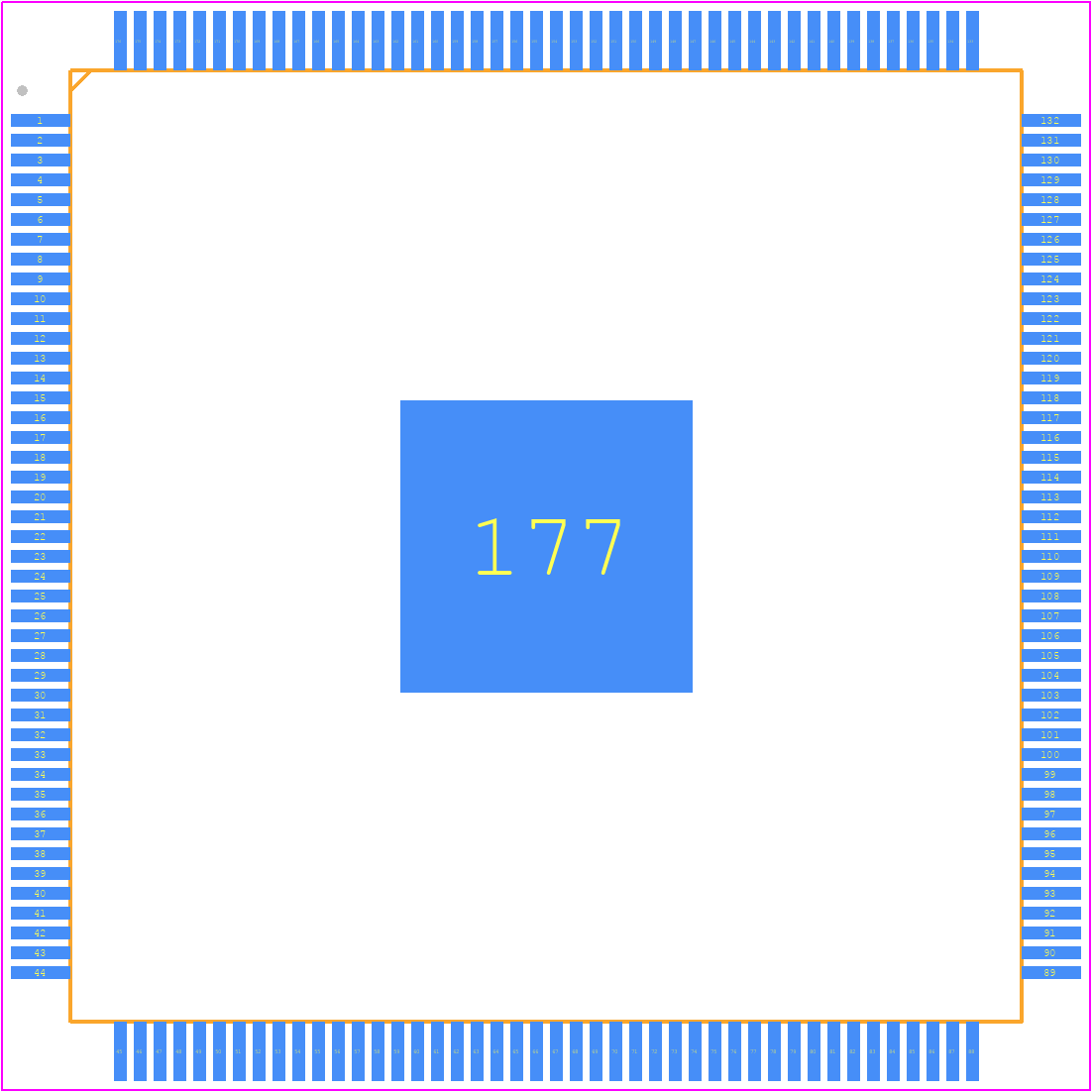 SPC574K72E7C6FAY - STMicroelectronics PCB footprint - Quad Flat Packages - Quad Flat Packages - LQFP176