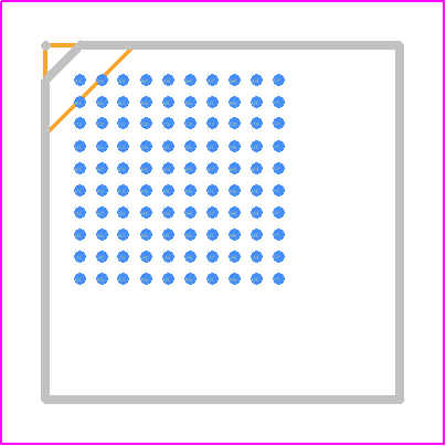 ISPLSI 2064VE-280LB100 - Lattice Semiconductor PCB footprint - BGA - BGA - 100-Ball caBGA -_2021