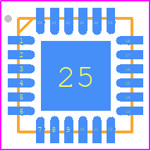 POWR605-01SN24I - Lattice Semiconductor PCB footprint - Quad Flat No-Lead - Quad Flat No-Lead - 24-Pin QFNS