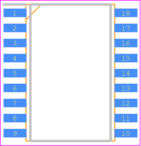 DAC7541AJUG4 - Texas Instruments PCB footprint - Small Outline Packages - Small Outline Packages - DTC (R-PDSO-G18)_2020