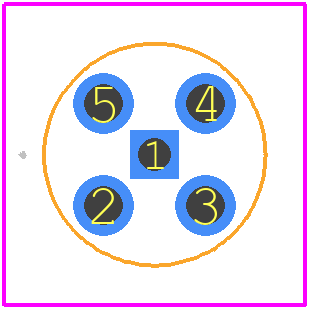 127-2701-201 - Cinch Connectivity Solutions PCB footprint - Other - Other - 127-2701-201-3
