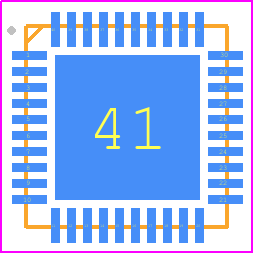MAX77752BETL+T - Analog Devices PCB footprint - Quad Flat No-Lead - Quad Flat No-Lead - T4055+1C