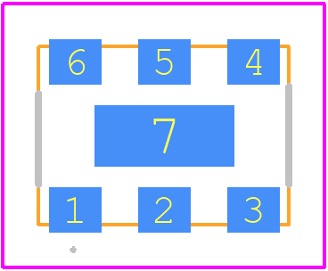 SIT9346AI-2E1A33E148.351600 - SiTime PCB footprint - Other - Other - QFN_7050_6pins_with_CP