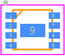 MAAM-011326-TR1000 - MACOM PCB footprint - Small Outline No-lead - Small Outline No-lead - Lead Free 2 mm 8-lea...d PDFN