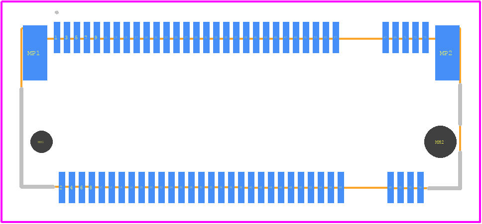 MDT320M01001 - Amphenol PCB footprint - Other - Other - MDT320M01001-3