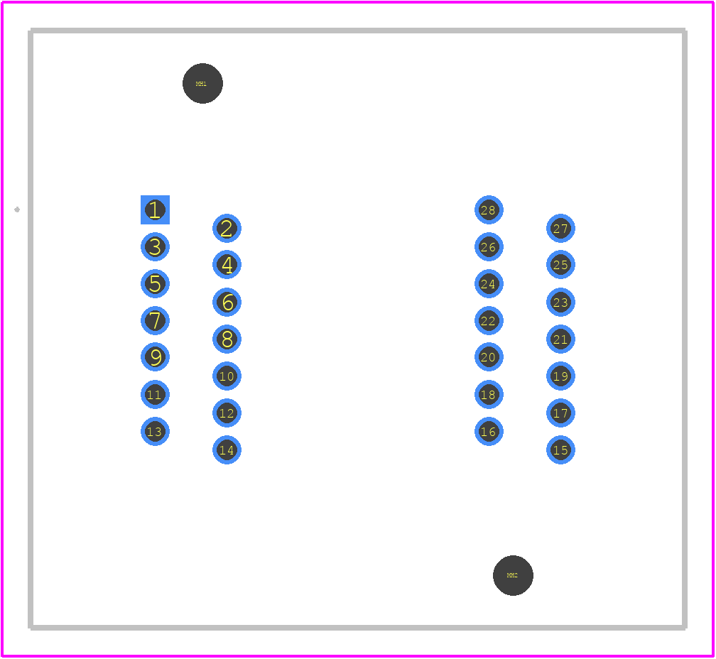 OTS-28-0.65-01 - Enplas PCB footprint - Other - Other - OTS-28-0.65-01-4