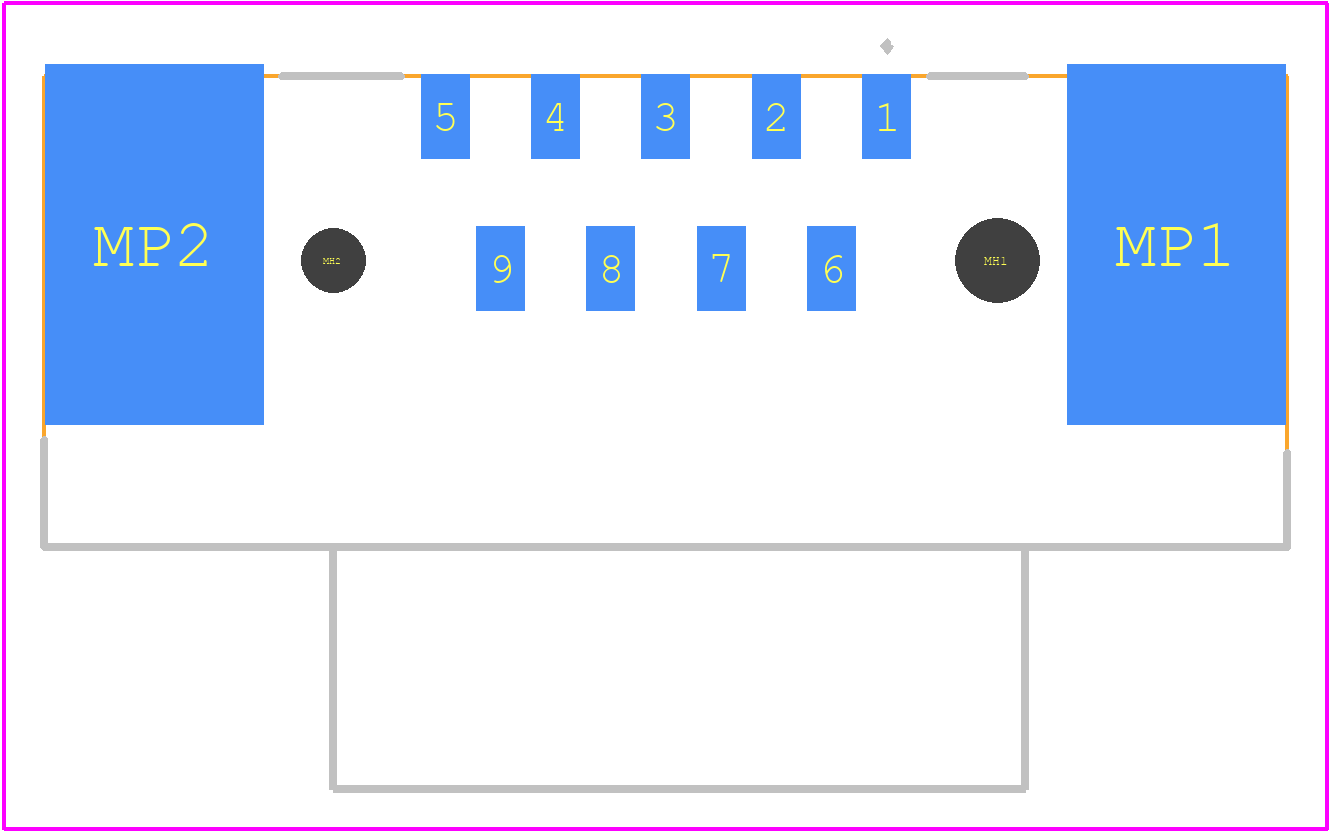 09551666816741 - HARTING PCB footprint - Other - Other - 09551666816741-1