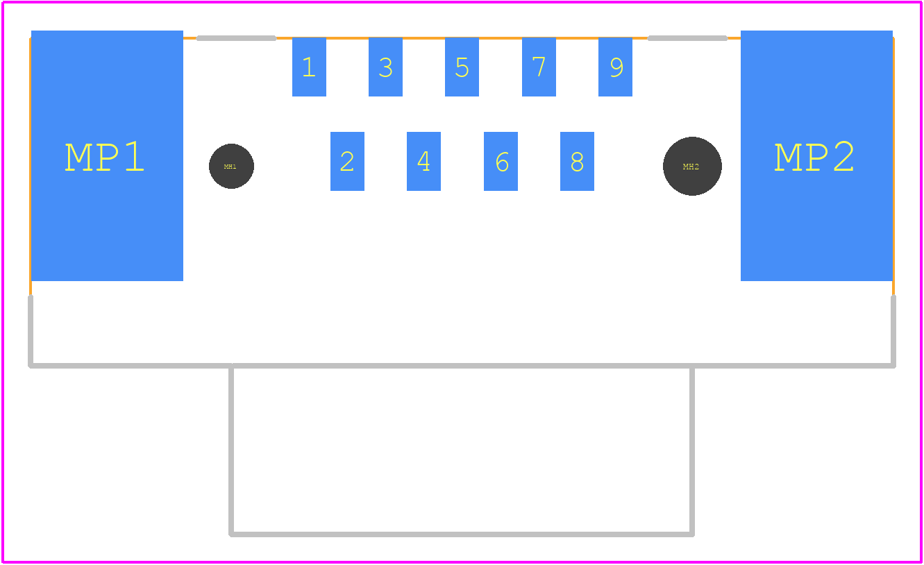 09551666815741 - HARTING PCB footprint - Other - Other - 09551666815741-3