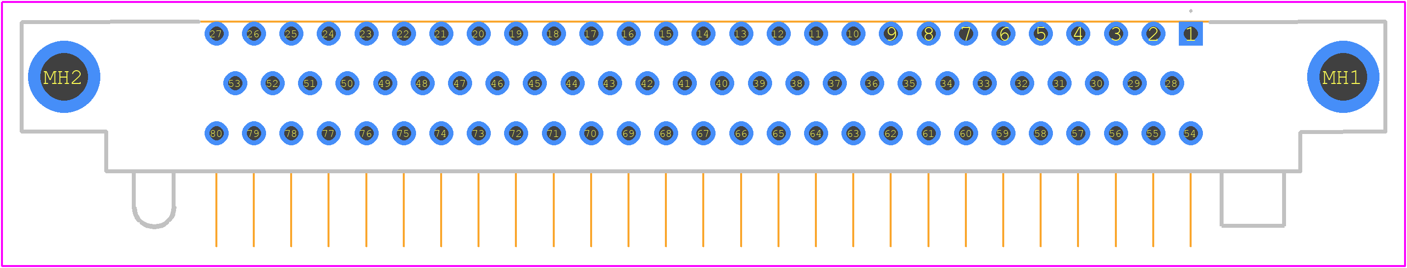 RM352-080-311-5900 - Molex PCB footprint - Other - Other - RM352-080-311-5900-2