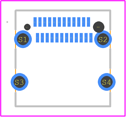 KUSBX-SMT-CS-4-BK-30TR - Kycon PCB footprint - Other - Other - KUSBX-SMT-CS-4-BK-30TR-4