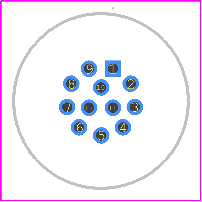 HR10G-10R-12SB(71) - Hirose PCB footprint - Other - Other - HR10G-10R-12SB(71)-2