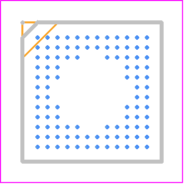 STM32G0B1VEI7 - STMicroelectronics PCB footprint - BGA - BGA - 100-ball, 7 × 7 mm, 0.50 mm pitch