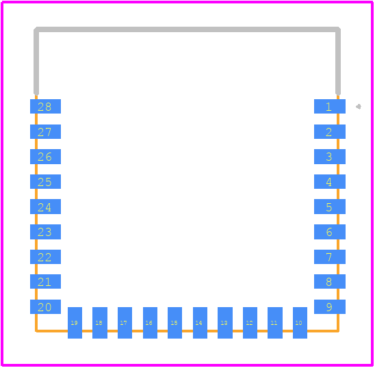 CYBT-423054-02 - Infineon PCB footprint - Other - Other - LG-MLGA-28