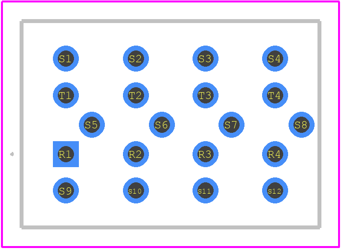 02529081501 - HARTING PCB footprint - Other - Other - 02529081501-4