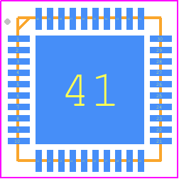 NCS32100XMNTXG - onsemi PCB footprint - Quad Flat No-Lead - Quad Flat No-Lead - QFN40 5x5, 0.4P CASE 485FW ISSUE O