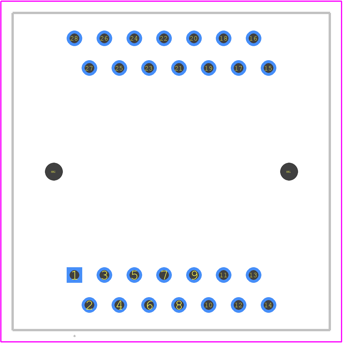 OTS-28-1.27-01 - ANDK PCB footprint - Other - Other - OTS-28-1.27-01-3