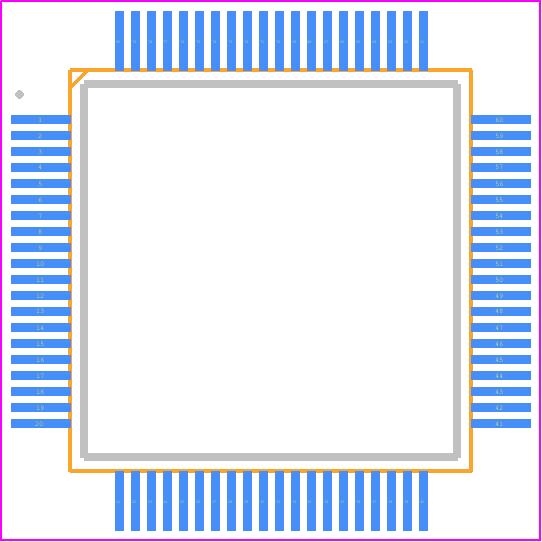 CM9882A - cmedia PCB footprint - Quad Flat Packages - Quad Flat Packages - LQFP-80