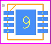 DS15BA101SD/NOPB - Texas Instruments PCB footprint - Small Outline No-lead - Small Outline No-lead - NGQ0008A