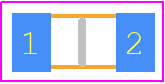 M55342K03B1E00RS2 - Vishay PCB footprint - Resistor Chip - Resistor Chip - RM1005