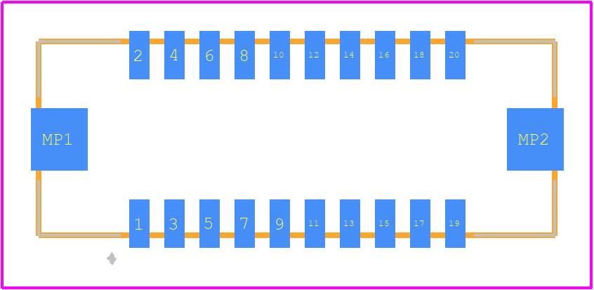 DF13EA-20DP-1.25V(76) - Hirose PCB footprint - Other - Other - DF13EA-20DP-1.25V(76)-2