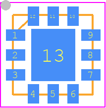 ADXL316WBCSZ-RL7 - Analog Devices PCB footprint - Quad Flat No-Lead - Quad Flat No-Lead - ADXL316WBCSZ-RL7