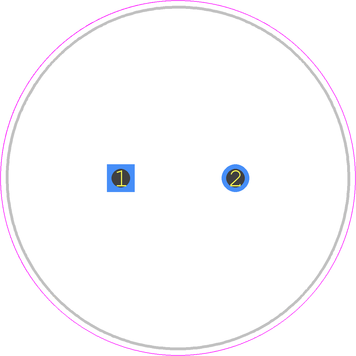 ELH227M400AS2AV - Yageo Group PCB footprint - Capacitor, Polarized Radial Diameter - Capacitor, Polarized Radial Diameter - SIZE CODE 30X30MM