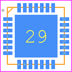 AX5051-1-TW30 - onsemi PCB footprint - Quad Flat No-Lead - Quad Flat No-Lead - AX5051-1-TW30