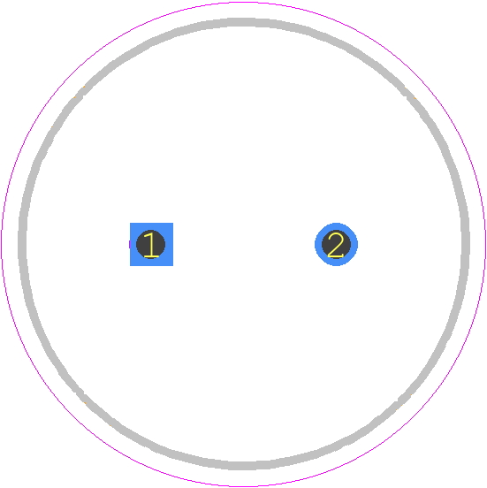 477KXM050M - Cornell Dubilier PCB footprint - Capacitor, Polarized Radial Diameter - Capacitor, Polarized Radial Diameter - 477KXM050M