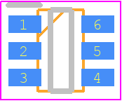 LS5911 - Linear Integrated Systems PCB footprint - SOT23 (6-Pin) - SOT23 (6-Pin) - SOT-23 6L