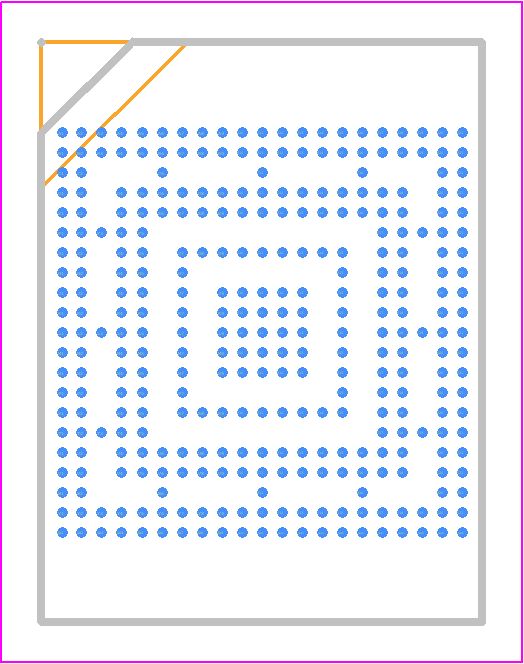 M2GL050-FCS325 - Microchip PCB footprint - BGA - BGA - MPF200T-FCSG325E