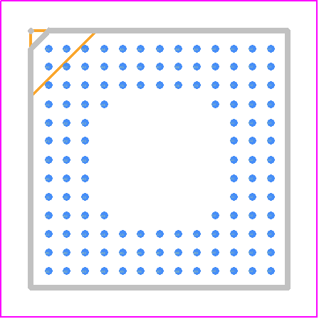 CY8C6136BZI-F14 - Infineon PCB footprint - BGA - BGA - 124-BGA 9.0 × 9.0 ×1.0 mm