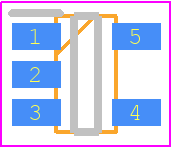 LR1121BL-33-AF5-A-R - Unisonic Tech PCB footprint - SOT23 (5-Pin) - SOT23 (5-Pin) - SOT-25